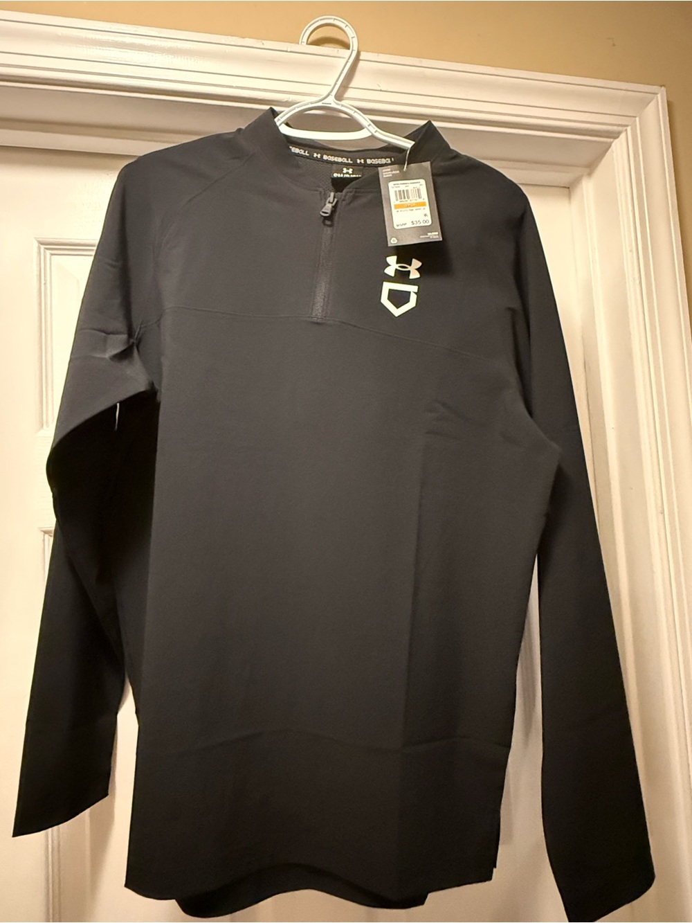Under Armour Black Windbreaker Quarter-Zip Pullover